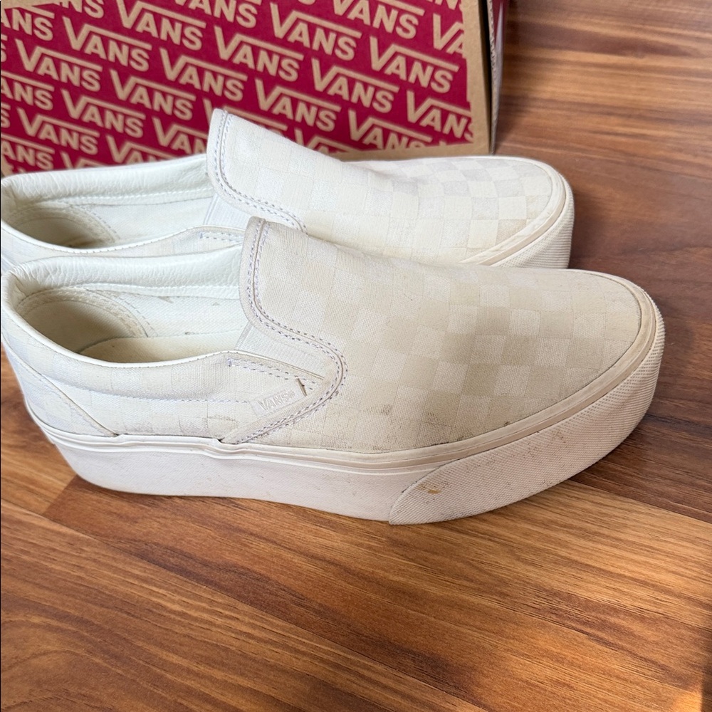 Vans Marshmallow Checkered Slip-On Sneakers - Picture 3 of 5